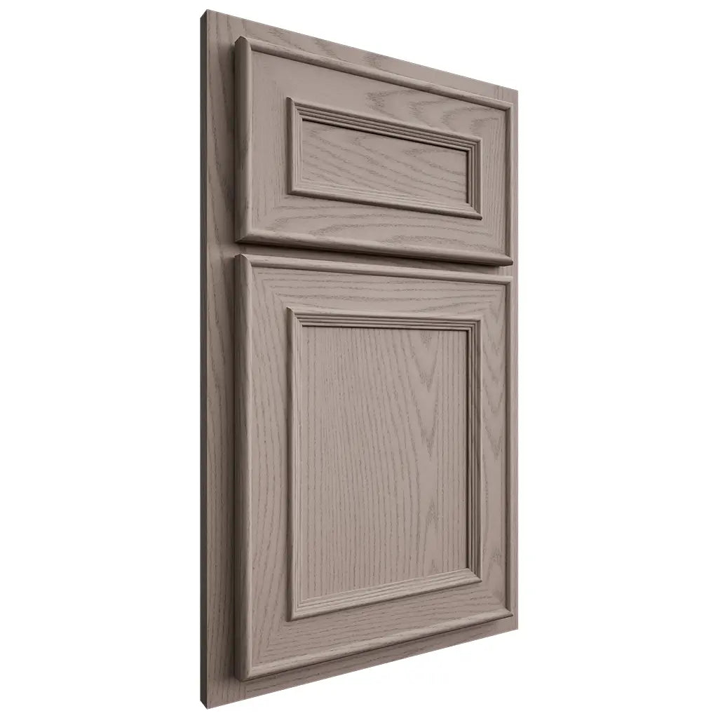 Shiloh Cabinetry Partial Overlay Dalton Red Oak Plain Cut Sterling Door