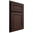 Shiloh Cabinetry Partial Overlay Dalton Walnut Plain Cut Bison Door