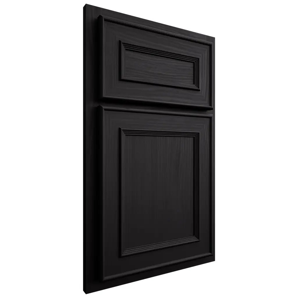 Shiloh Cabinetry Partial Overlay Dalton White Oak Plain Cut Espresso Door