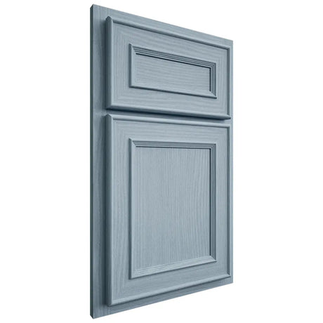 Shiloh Cabinetry Partial Overlay Dalton White Oak Plain Cut Sky Door