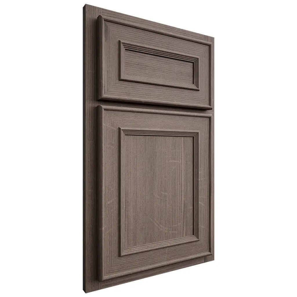 Shiloh Cabinetry Partial Overlay Dalton White Oak Quarter Sawn Clay Door