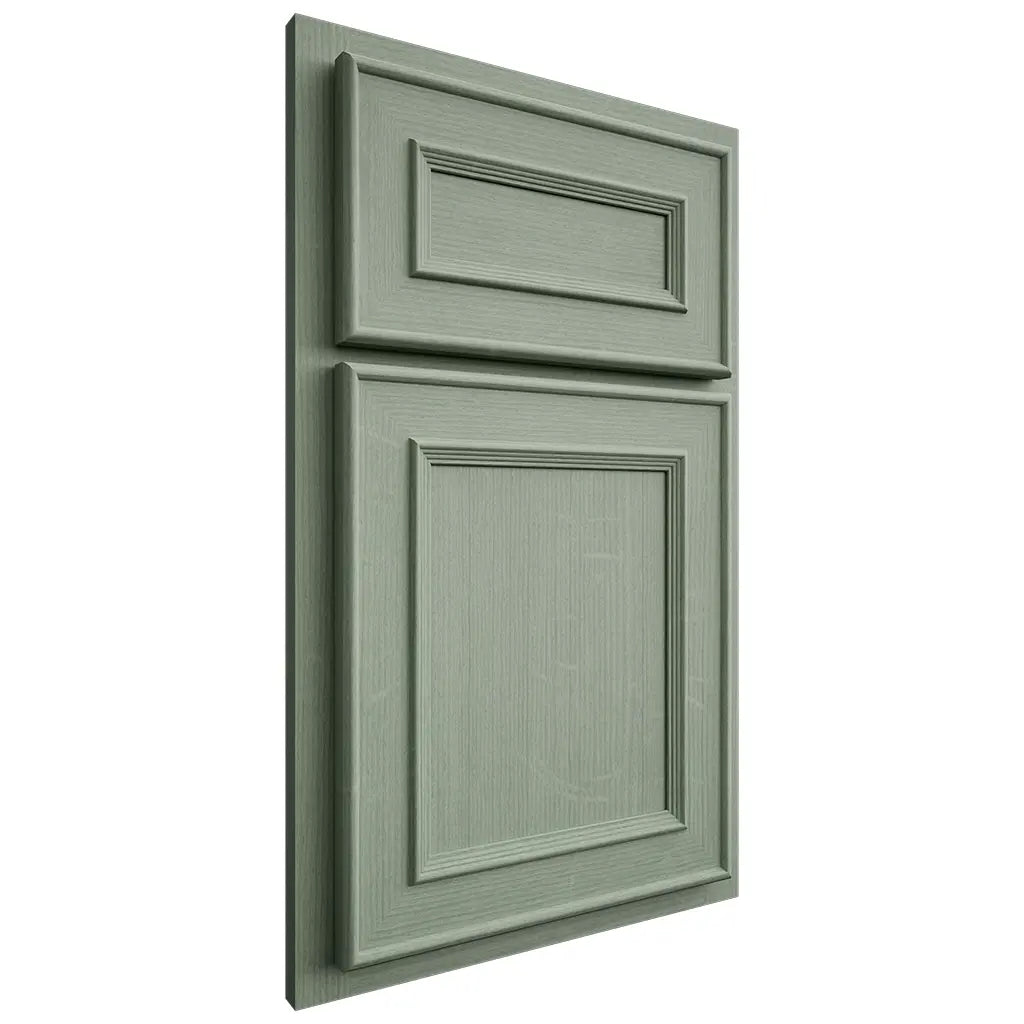 Shiloh Cabinetry Partial Overlay Dalton White Oak Quarter Sawn Moss Door