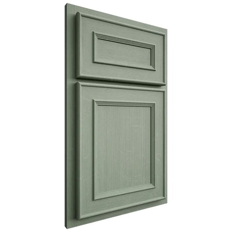 Shiloh Cabinetry Partial Overlay Dalton White Oak Quarter Sawn Moss Door