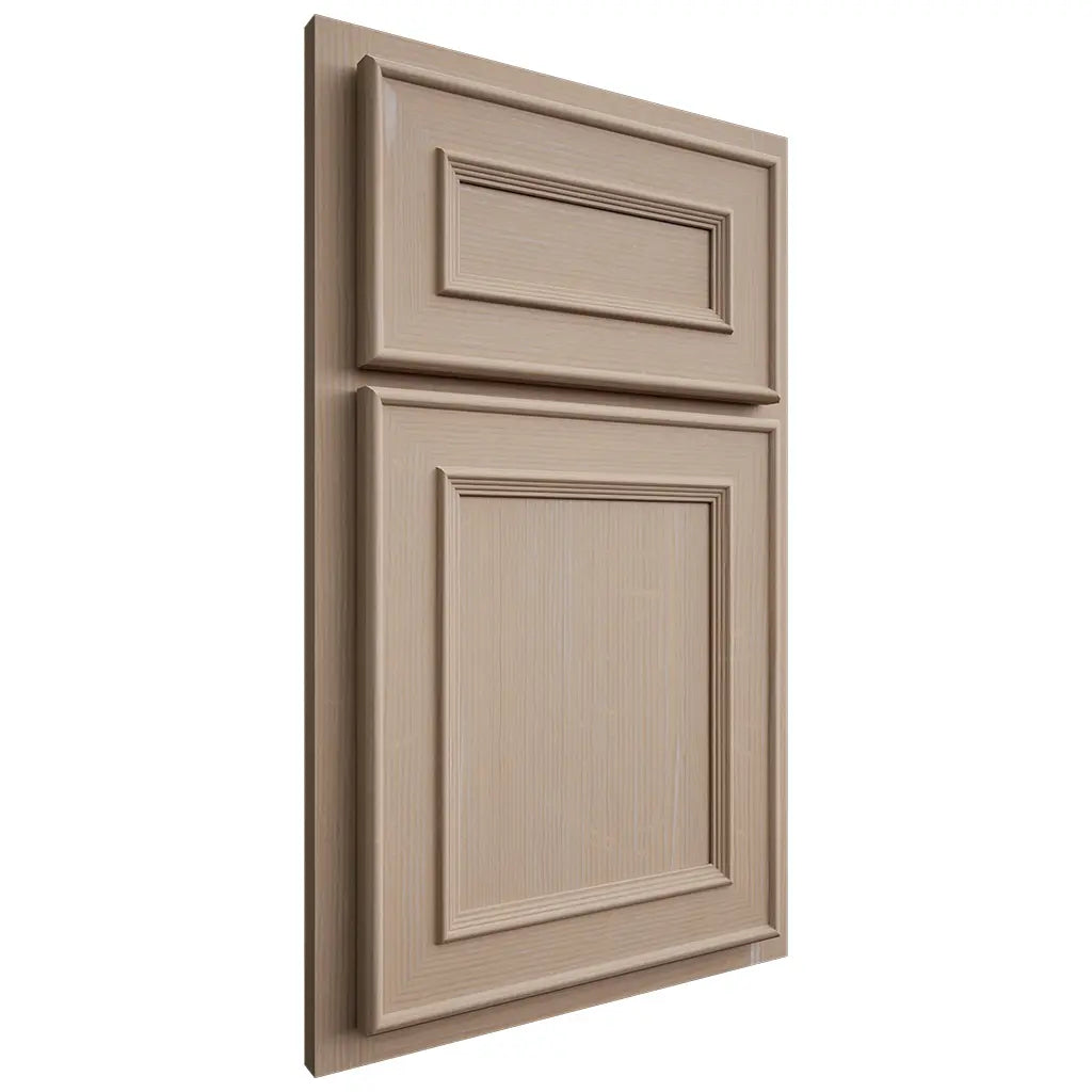 Shiloh Cabinetry Partial Overlay Dalton White Oak Quarter Sawn Straw Door