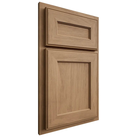 Shiloh Cabinetry Partial Overlay Essex Alder Plain Cut Dusty Road Door