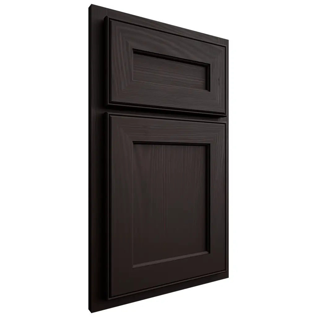 Shiloh Cabinetry Partial Overlay Essex Alder Plain Cut Espresso Door
