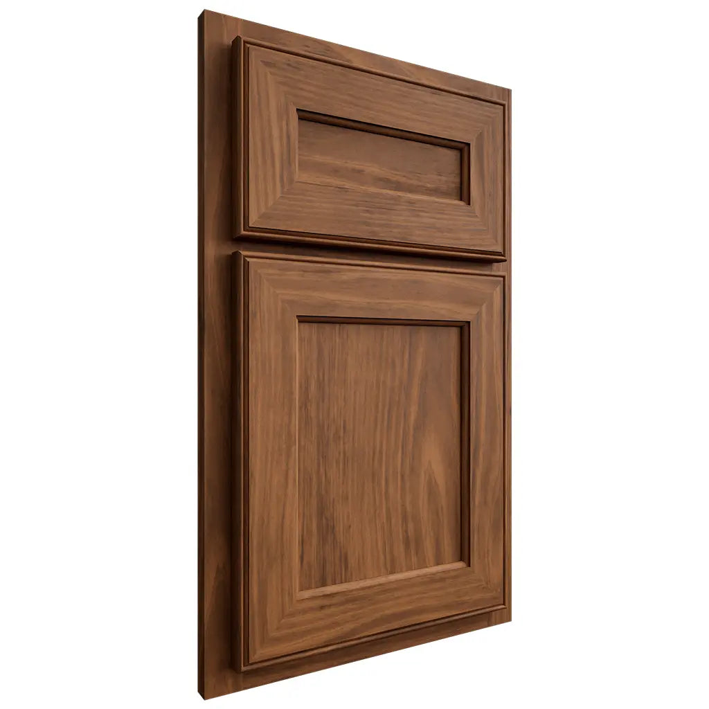 Shiloh Cabinetry Partial Overlay Essex Cherry Plain Cut Carob Door