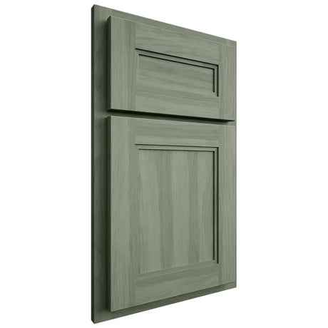 Shiloh Cabinetry Partial Overlay Essex Hickory Plain Cut Moss Door