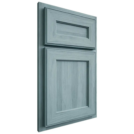 Shiloh Cabinetry Partial Overlay Essex Hickory Plain Cut Sky Door