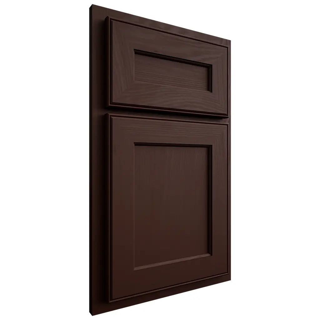 Shiloh Cabinetry Partial Overlay Essex Maple Plain Cut Cocoa Door
