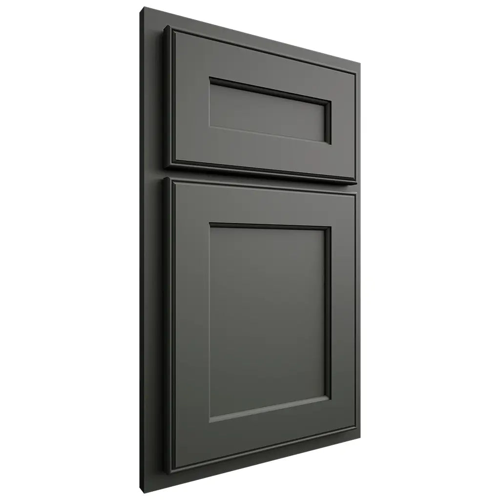 Shiloh Cabinetry Partial Overlay Essex Paintable Pewter Green Door