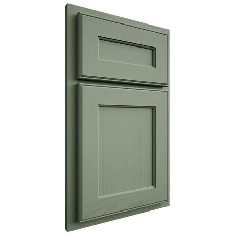 Shiloh Cabinetry Partial Overlay Essex Poplar Plain Cut Moss Door