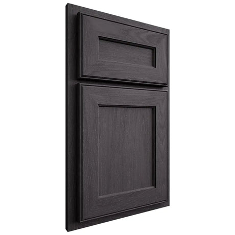 Shiloh Cabinetry Partial Overlay Essex Red Oak Plain Cut Harbor Door