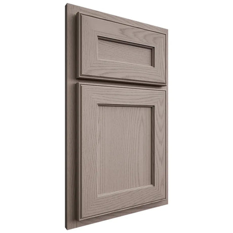 Shiloh Cabinetry Partial Overlay Essex Red Oak Plain Cut Sterling Door