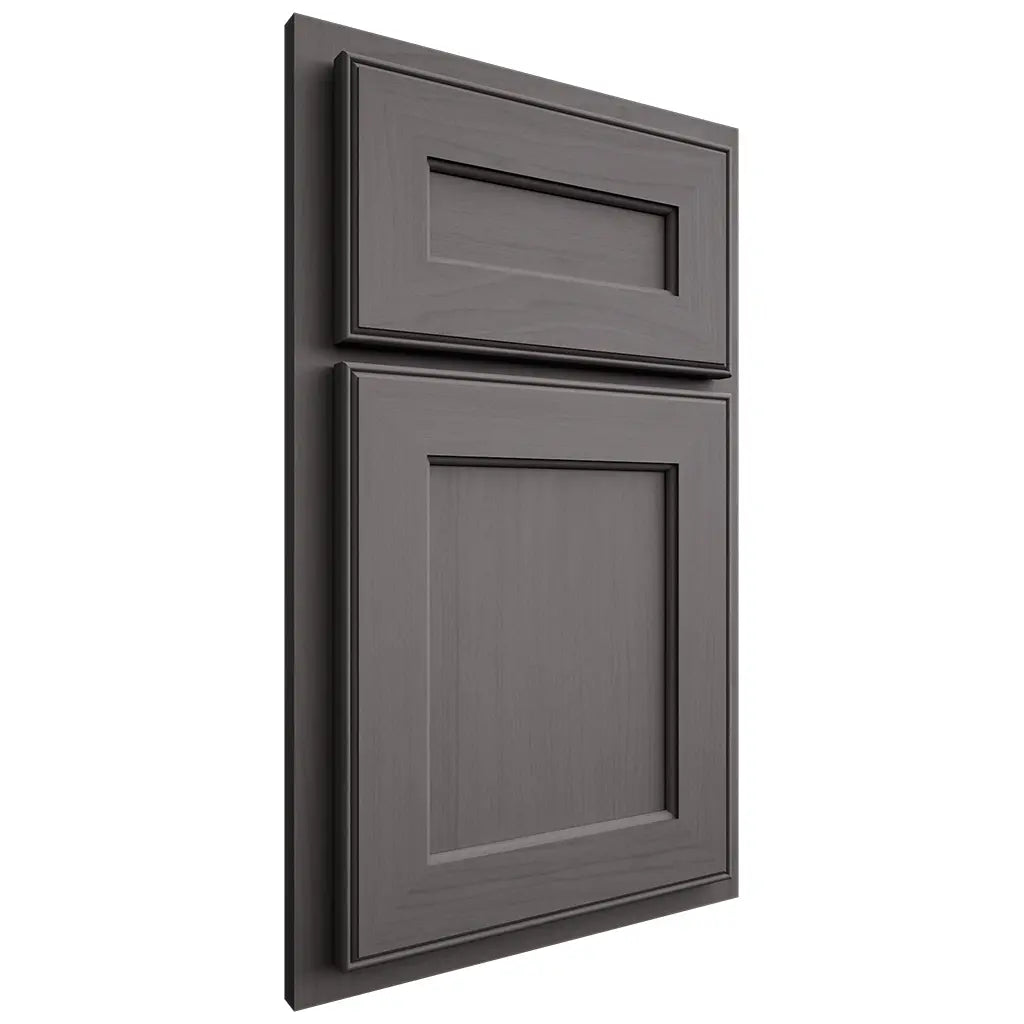 Shiloh Cabinetry Partial Overlay Essex Walnut Plain Cut Cadet Door