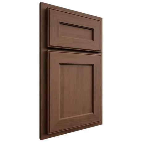 Shiloh Cabinetry Partial Overlay Essex Walnut Plain Cut Natural Door