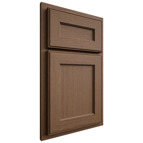 Shiloh Cabinetry Partial Overlay Essex White Oak Plain Cut Autumn Door