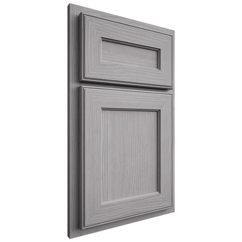 Shiloh Cabinetry Partial Overlay Essex White Oak Plain Cut Stratus Door
