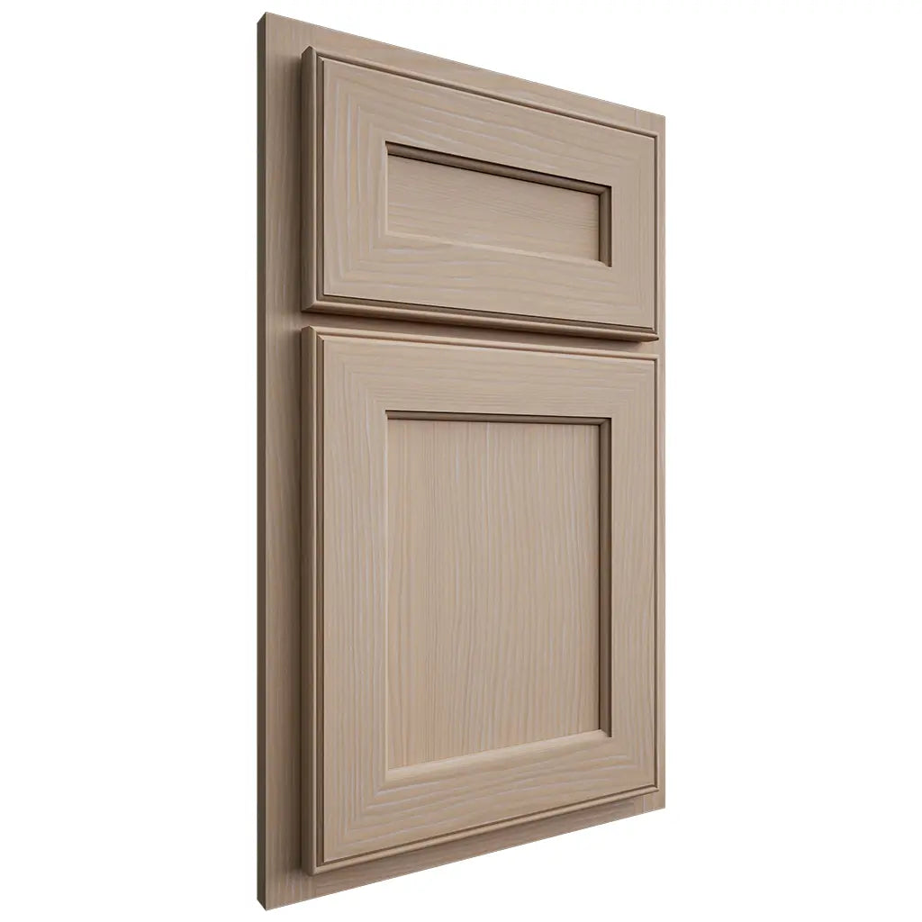 Shiloh Cabinetry Partial Overlay Essex White Oak Plain Cut Straw Door