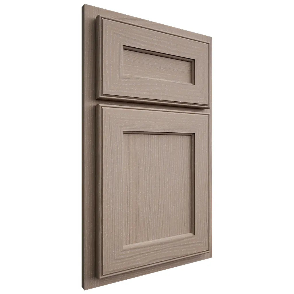 Shiloh Cabinetry Partial Overlay Essex White Oak Plain Cut Whitewash Door