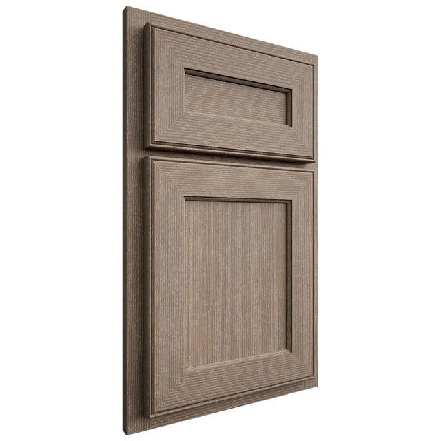 Shiloh Cabinetry Partial Overlay Essex White Oak Quarter Sawn Almond Door
