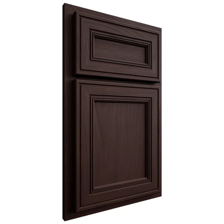 Shiloh Cabinetry Partial Overlay Glenbrook Alder Plain Cut Bistre Door