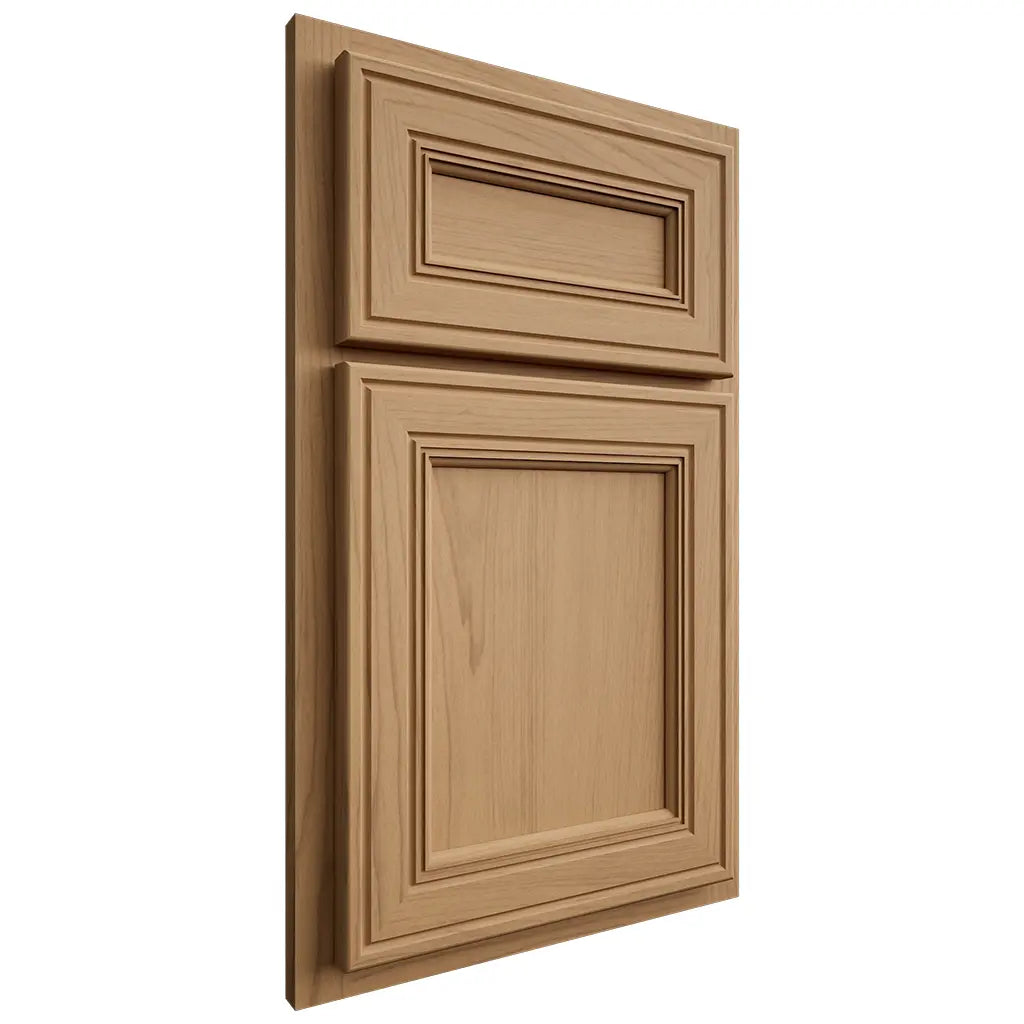 Shiloh Cabinetry Partial Overlay Glenbrook Alder Plain Cut Natural Door