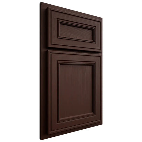Shiloh Cabinetry Partial Overlay Glenbrook Alder Plain Cut Umber Door