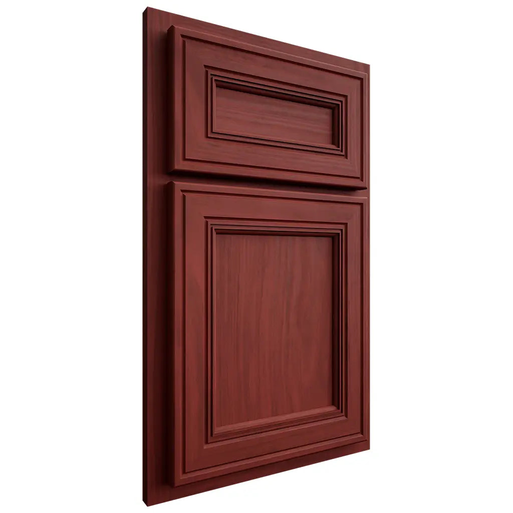 Shiloh Cabinetry Partial Overlay Glenbrook Cherry Plain Cut Red Door