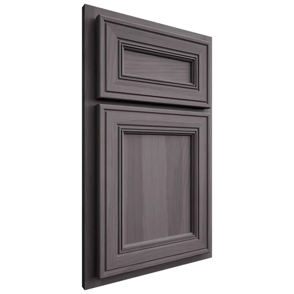 Shiloh Cabinetry Partial Overlay Glenbrook Hickory Plain Cut Cadet Door