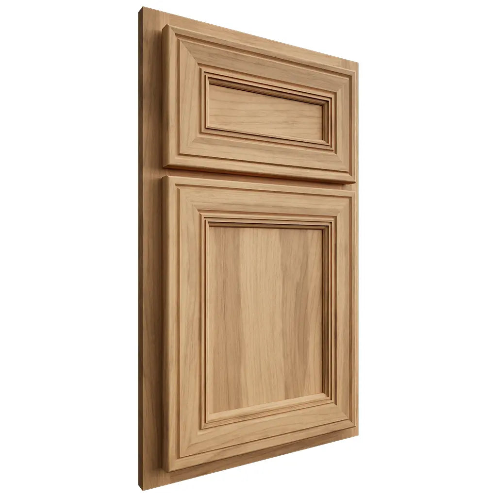 Shiloh Cabinetry Partial Overlay Glenbrook Hickory Plain Cut Natural Door