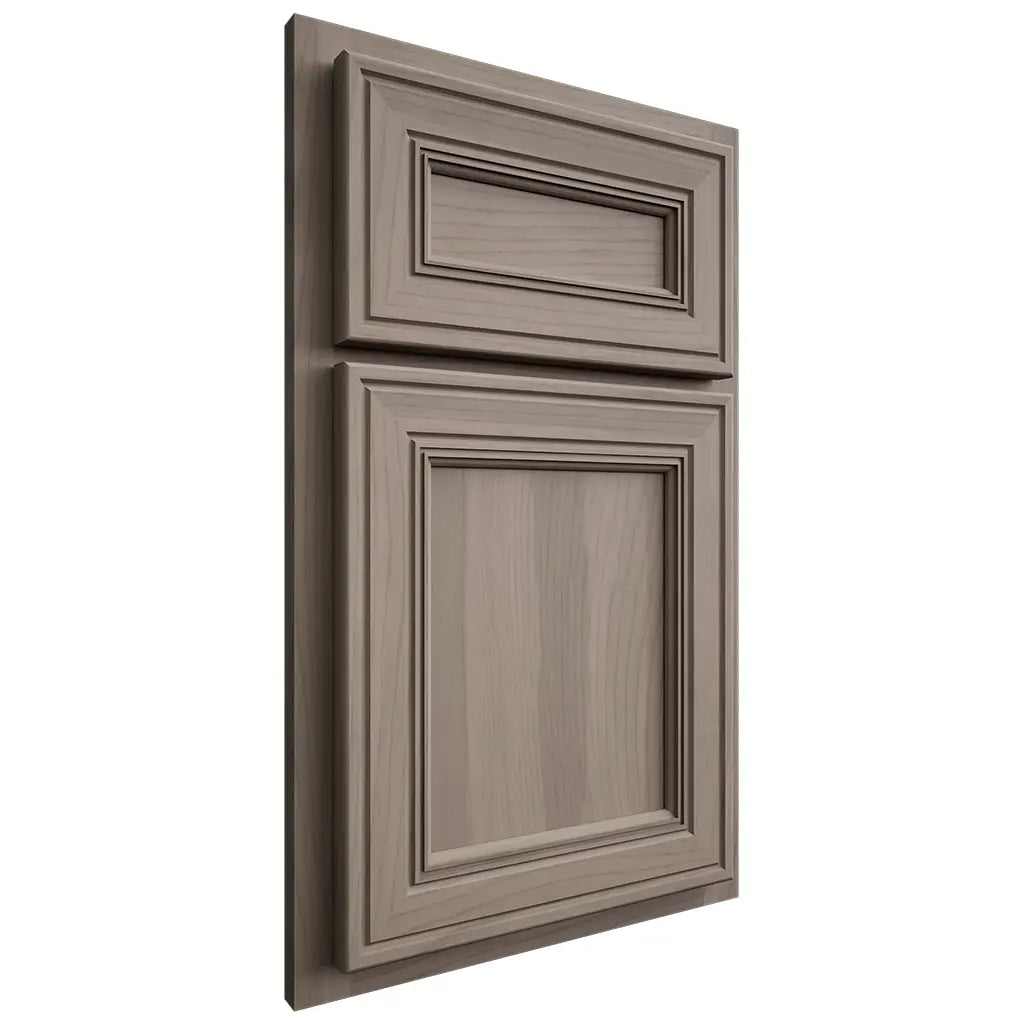 Shiloh Cabinetry Partial Overlay Glenbrook Hickory Plain Cut Sterling Door