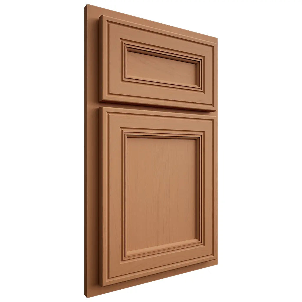 Shiloh Cabinetry Partial Overlay Glenbrook Maple Plain Cut Cashmere Door