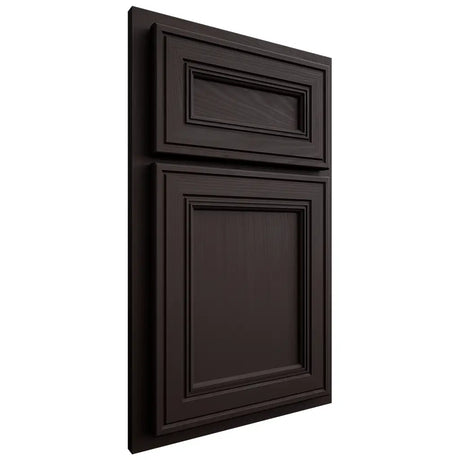 Shiloh Cabinetry Partial Overlay Glenbrook Maple Plain Cut Espresso Door