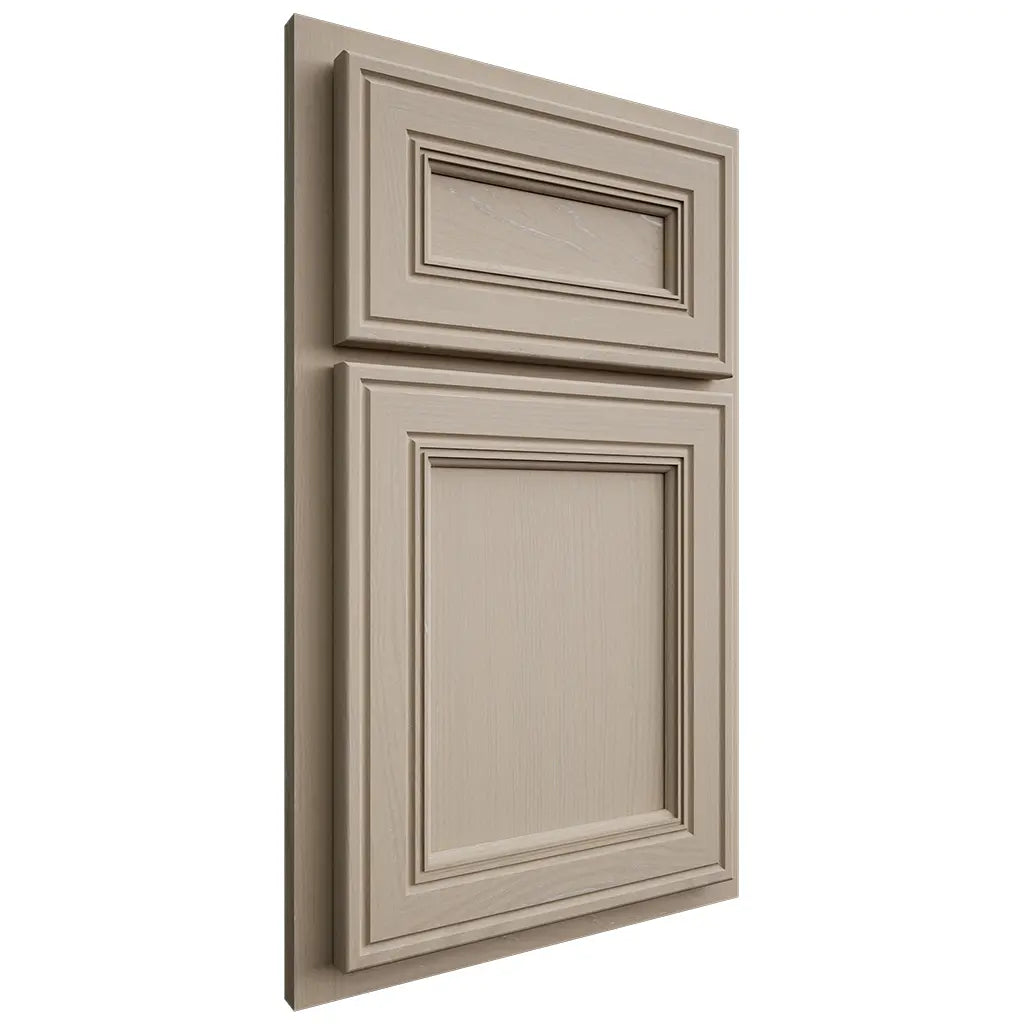 Shiloh Cabinetry Partial Overlay Glenbrook Maple Plain Cut Pebble Door