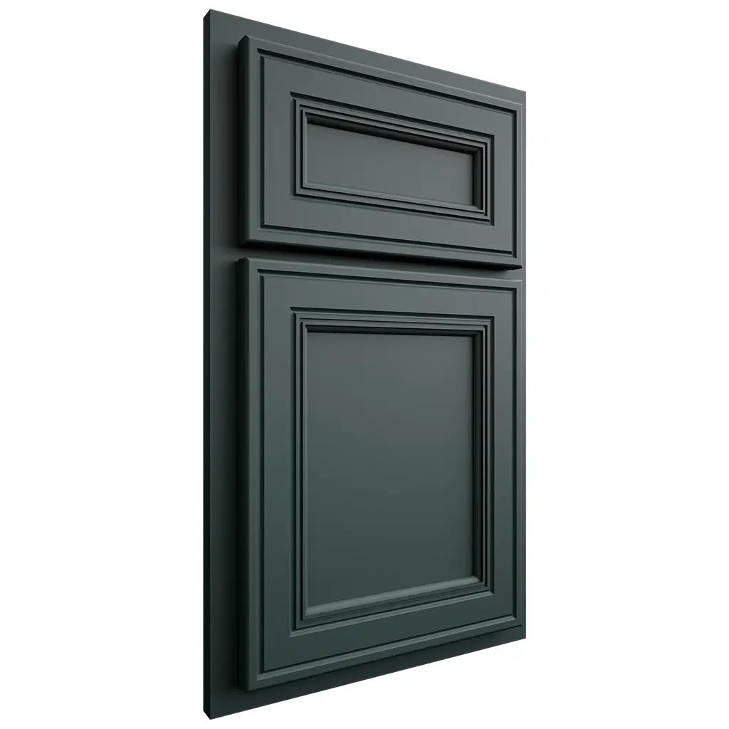 Shiloh Cabinetry Partial Overlay Glenbrook Paintable Billiard Green Door