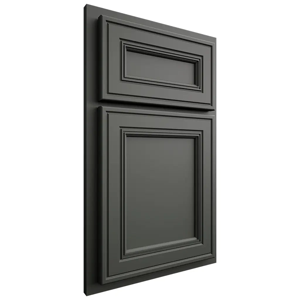 Shiloh Cabinetry Partial Overlay Glenbrook Paintable Pewter Green Door