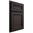 Shiloh Cabinetry Partial Overlay Glenbrook Poplar Plain Cut Carbon Door