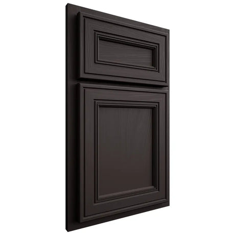 Shiloh Cabinetry Partial Overlay Glenbrook Poplar Plain Cut Carbon Door