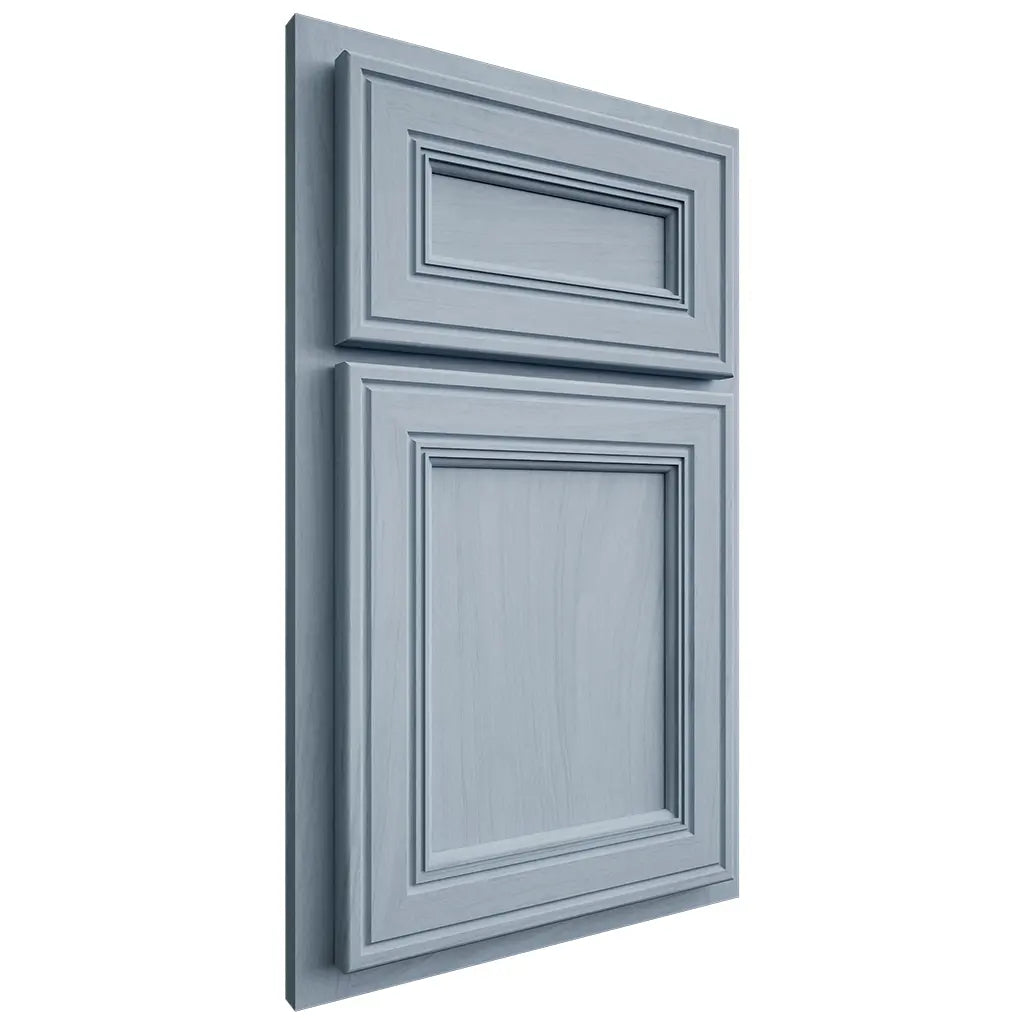 Shiloh Cabinetry Partial Overlay Glenbrook Poplar Plain Cut Sky Door