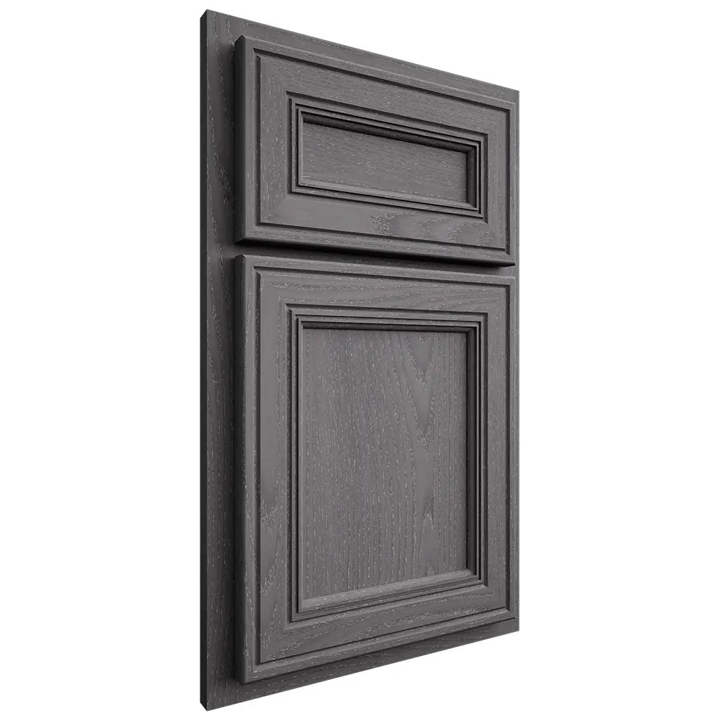 Shiloh Cabinetry Partial Overlay Glenbrook Red Oak Plain Cut Cadet Door