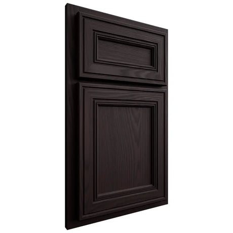 Shiloh Cabinetry Partial Overlay Glenbrook Red Oak Plain Cut Espresso Door