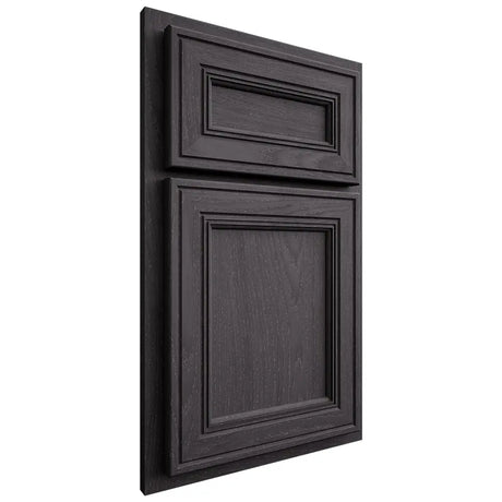 Shiloh Cabinetry Partial Overlay Glenbrook Red Oak Plain Cut Harbor Door