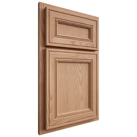 Shiloh Cabinetry Partial Overlay Glenbrook Red Oak Plain Cut Natural Door