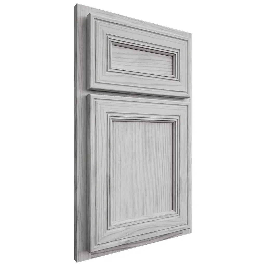 Shiloh Cabinetry Partial Overlay Glenbrook Walnut Plain Cut Stratus Door