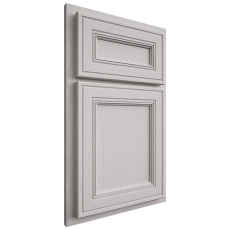 Shiloh Cabinetry Partial Overlay Glenbrook White Oak Plain Cut Cotton Door