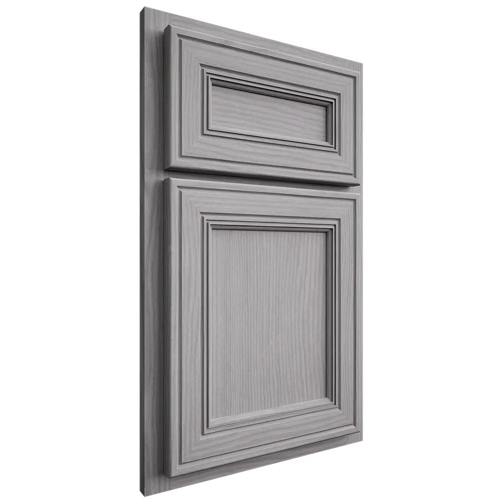 Shiloh Cabinetry Partial Overlay Glenbrook White Oak Plain Cut Stratus Door