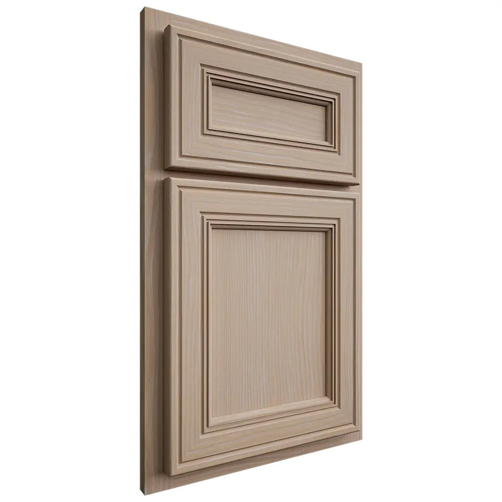Shiloh Cabinetry Partial Overlay Glenbrook White Oak Plain Cut Straw Door