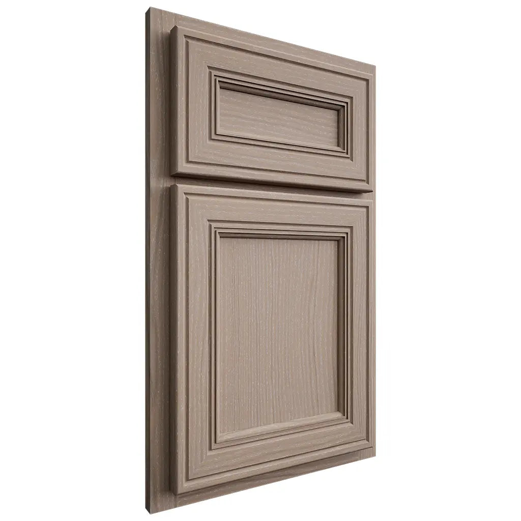 Shiloh Cabinetry Partial Overlay Glenbrook White Oak Plain Cut Whitewash Door