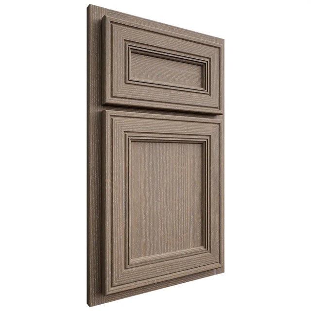 Shiloh Cabinetry Partial Overlay Glenbrook White Oak Quarter Sawn Almond Door